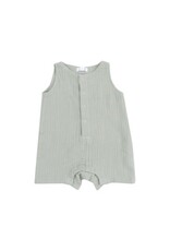 Angel Dear Angel Dear- Desert Green Muslin  Sleeveless Shortie Romper