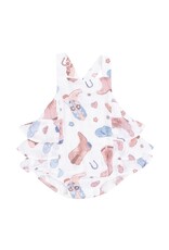 Angel Dear Angel Dear- Cowgirl Boots Ruffle Sunsuit