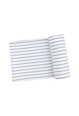 Angel Dear Angel Dear- French Stripe Dusty Blue Swaddle Blanket