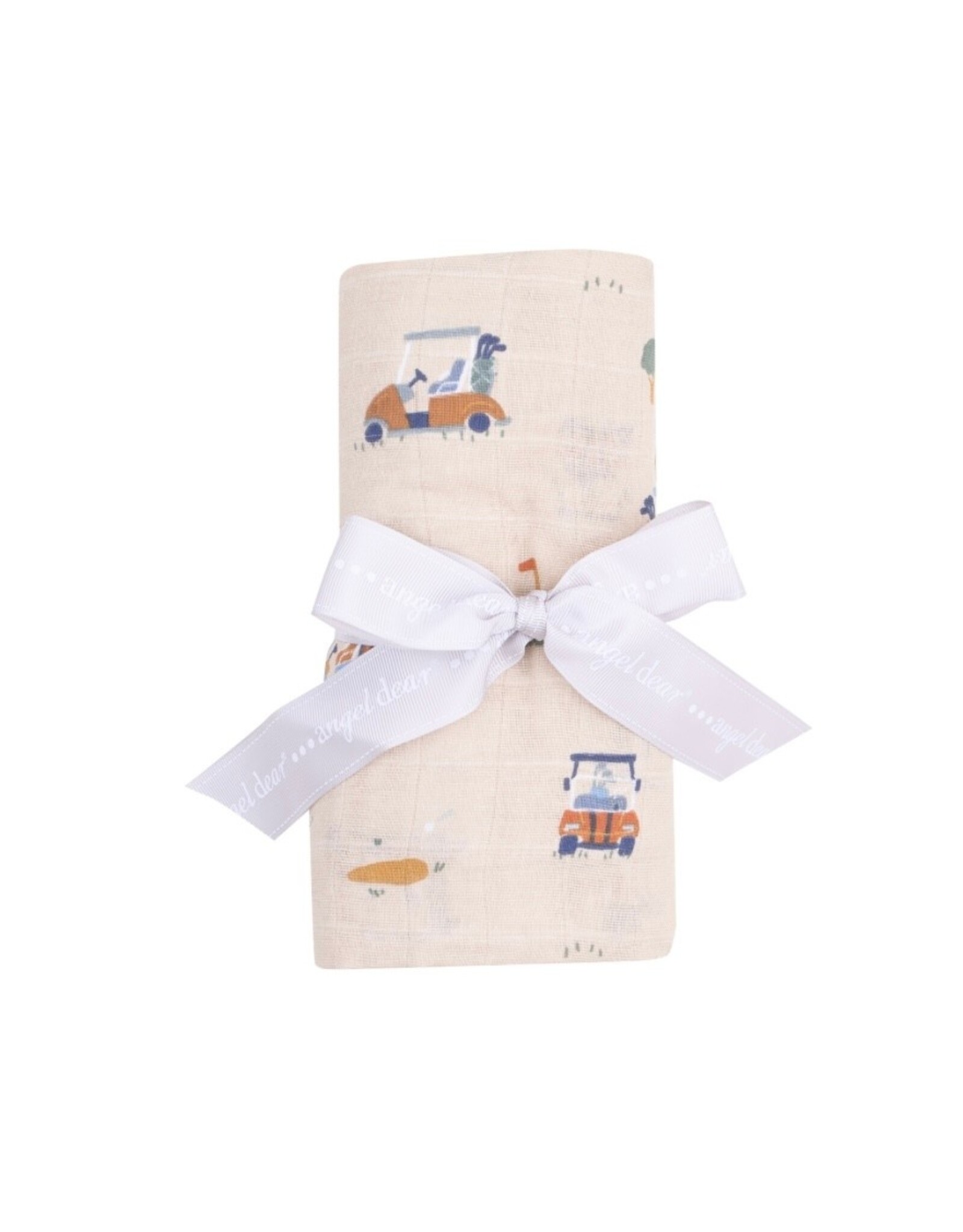 Angel Dear Angel Dear- Golf Cart Cuties Oatmeal Swaddle Blanket