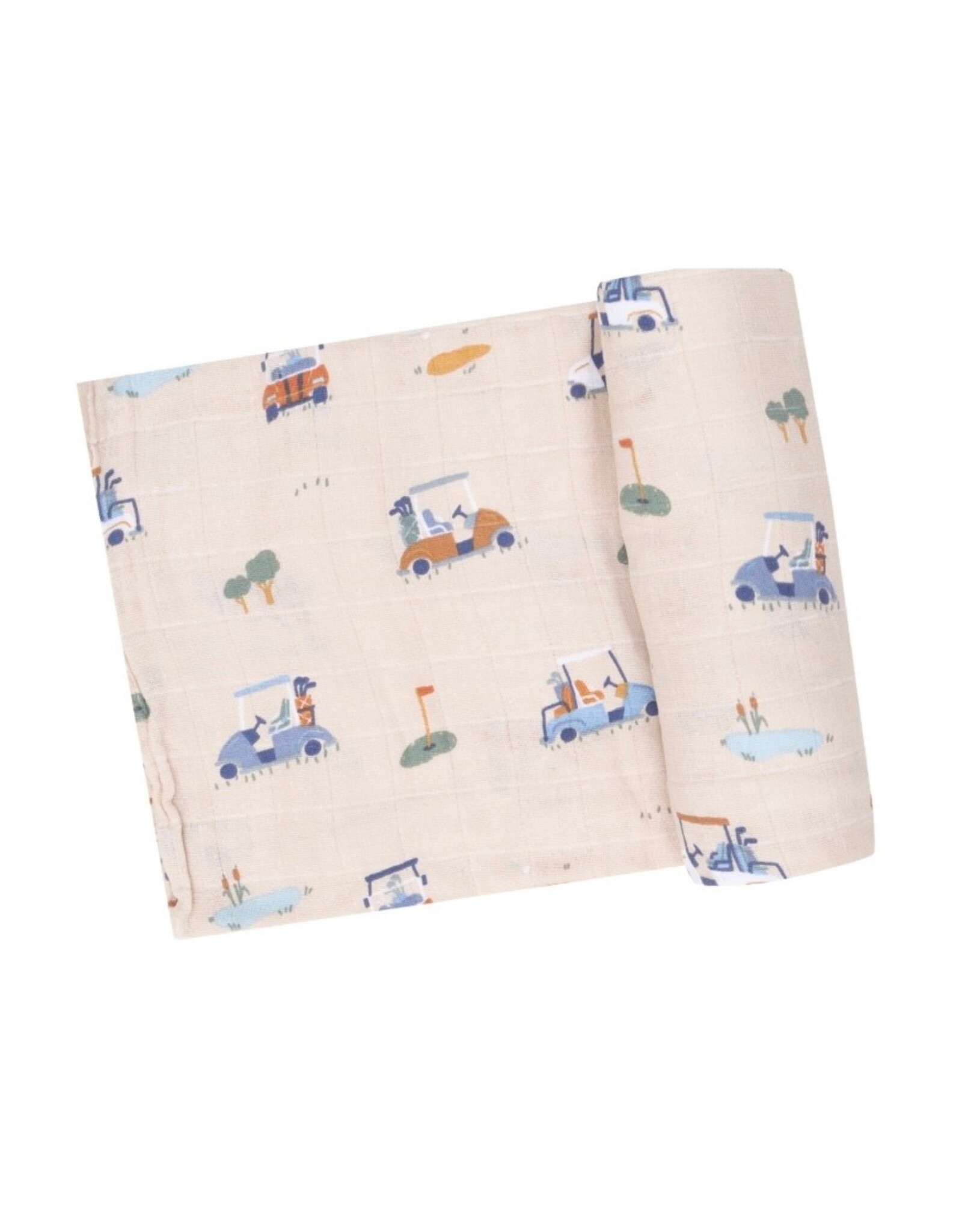 Angel Dear Angel Dear- Golf Cart Cuties Oatmeal Swaddle Blanket