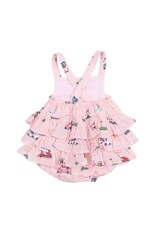 Angel Dear Angel Dear- Golf Cart Cuties Pink Ruffle Sunsuit