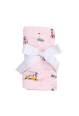 Angel Dear Angel Dear- Golf Cart Cuties Pink Swaddle Blanket Angel Dear Angel Dear- Golf Cart Cuties Pink Swaddle Blanket