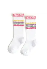 Little Stocking Co. Little Stocking- Pastel Bubble Lace Knee High Socks