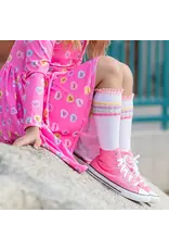 Little Stocking Co. Little Stocking- Pastel Bubble Lace Knee High Socks