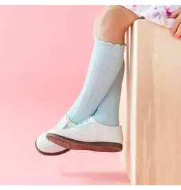 Little Stocking Co. Little Stocking - Robin Egg Frill Knee High Socks