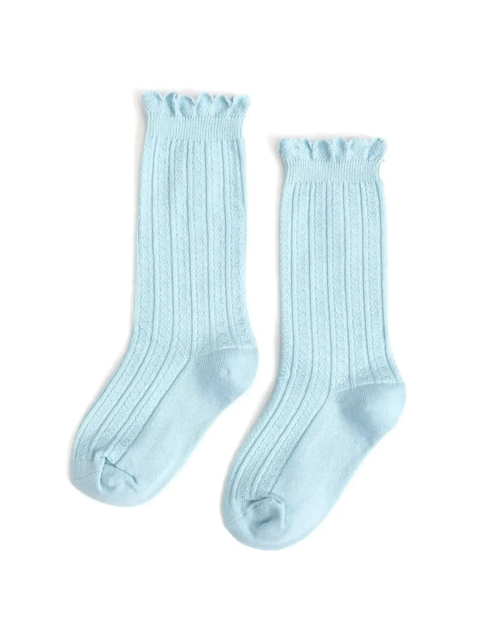 Little Stocking Co. Little Stocking - Robin Egg Frill Knee High Socks