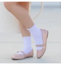 Little Stocking Co. Little Stocking- White Frill Midi Socks