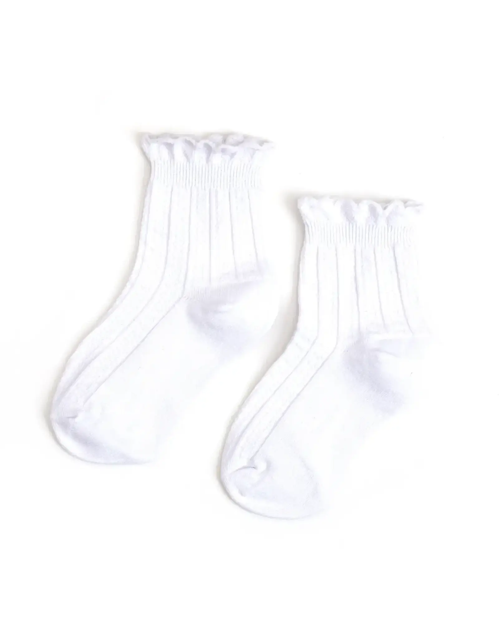 Little Stocking Co. Little Stocking- White Frill Midi Socks