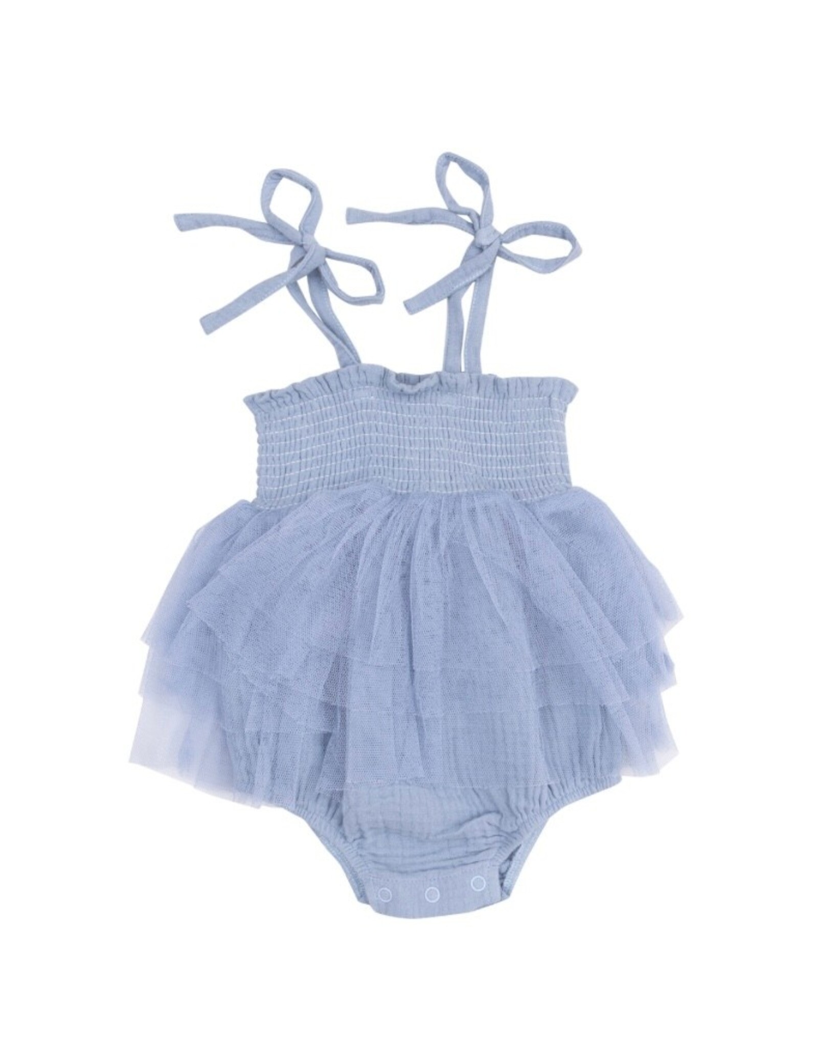 Angel Dear Angel Dear- Solid Muslin  Dusty Blue Tutu Bubble