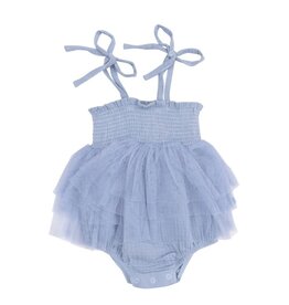 Angel Dear Angel Dear- Solid Muslin  Dusty Blue Tutu Bubble