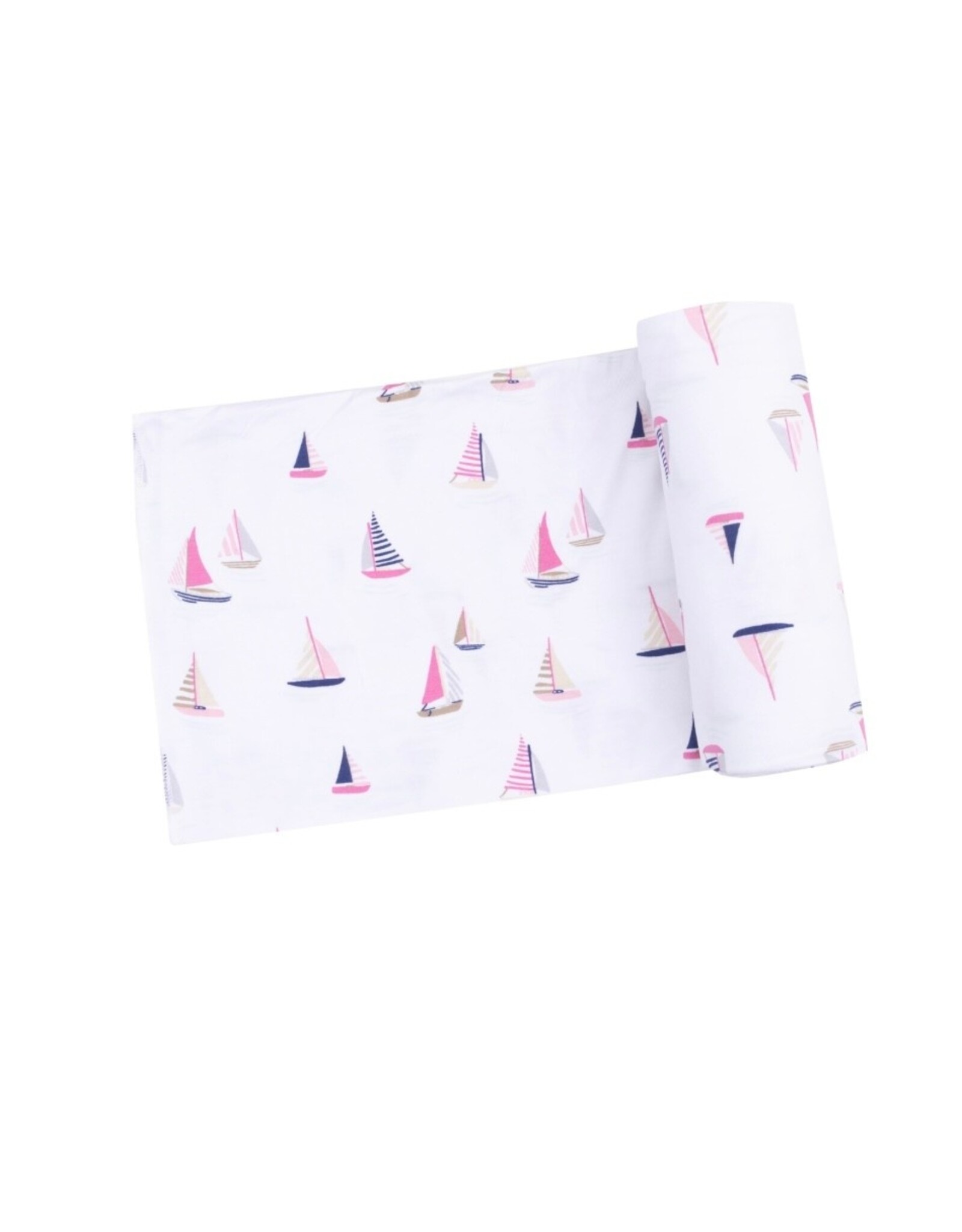 Angel Dear Angel Dear- Sailboats Pink Swaddle Blanket