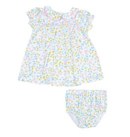 Angel Dear Angel Dear- Caroline’s Calico Classic Puff Sleeve Baby Doll Dress Set