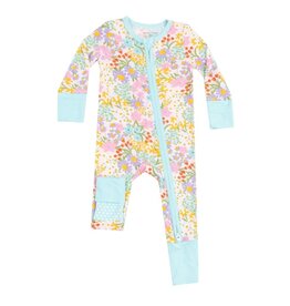 Angel Dear Angel Dear- Amelia Floral Two-Way Zipper Romper
