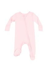 Angel Dear Angel Dear- Solid Tickled Pink Two-Way Zipper Footie