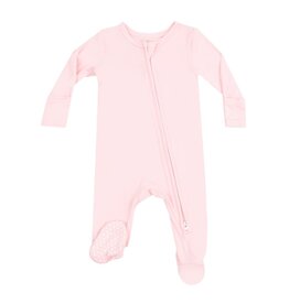 Angel Dear Angel Dear- Solid Tickled Pink Two-Way Zipper Footie
