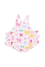 Angel Dear Angel Dear- Colorful Bows Ruffle Sunsuit