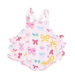 Angel Dear Angel Dear- Colorful Bows Ruffle Sunsuit