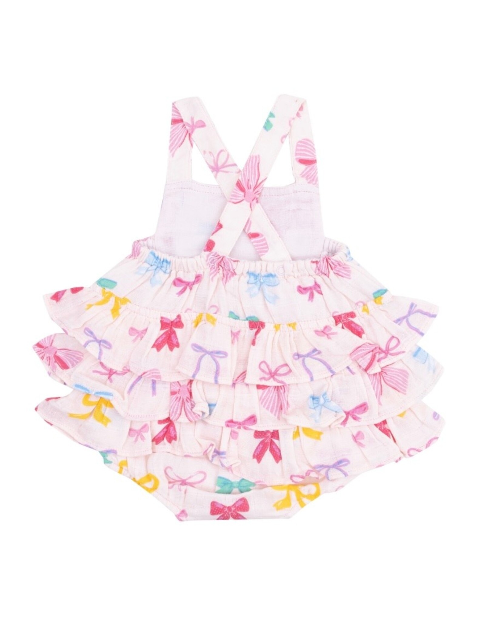 Angel Dear Angel Dear- Colorful Bows Ruffle Sunsuit