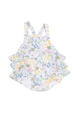 Angel Dear Angel Dear- Samantha Floral Ruffle Sunsuit