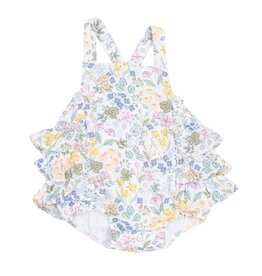 Angel Dear Angel Dear- Samantha Floral Ruffle Sunsuit