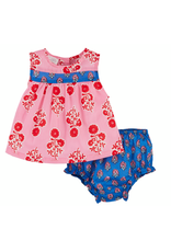Mudpie Mud Pie- Mixed Print Pinafore 2pc Set
