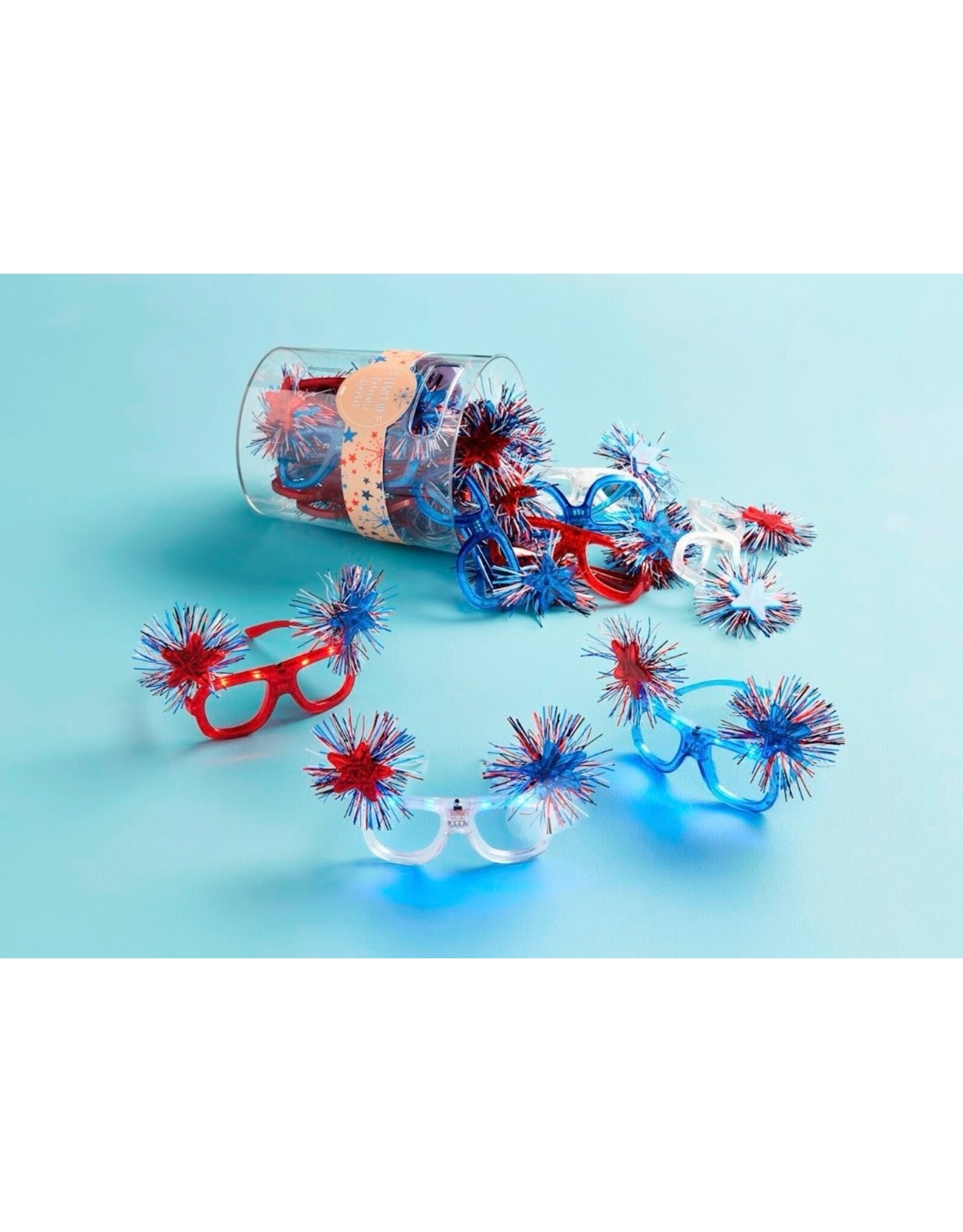 Mudpie Mud Pie- Light-Up Patriotic Glasses