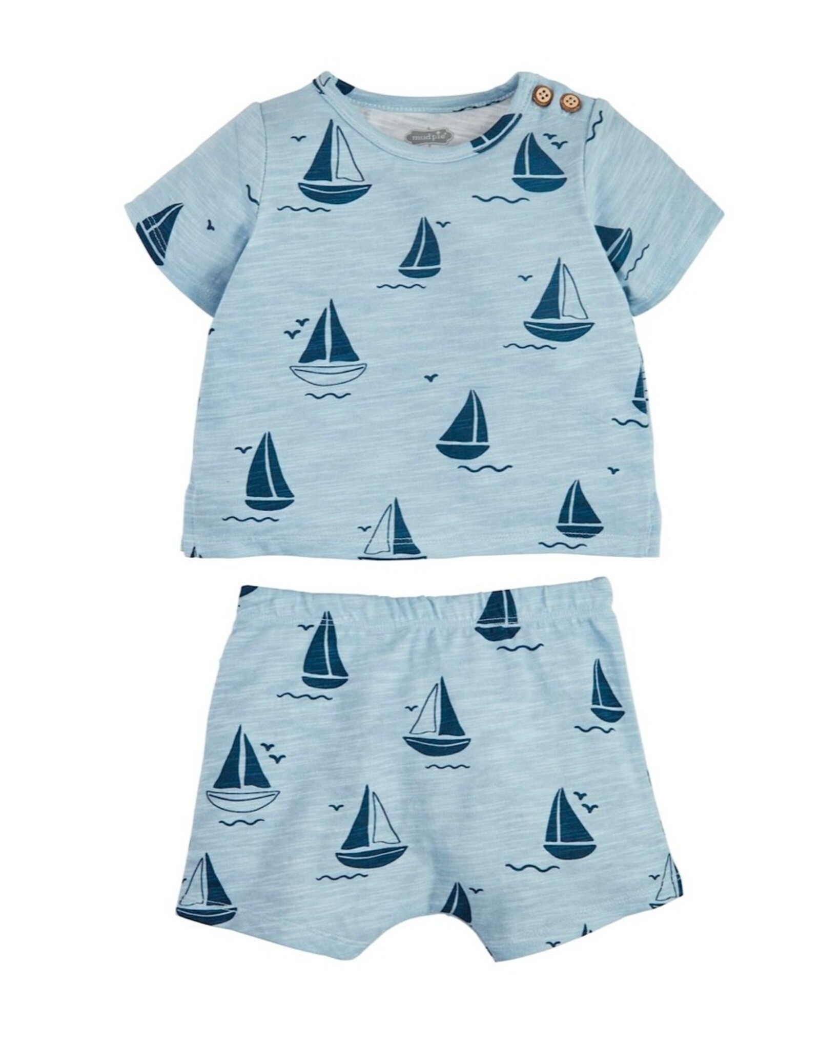 Mudpie Mud Pie- Sailboat Short Set