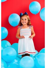 Mudpie Mud Pie- Red, White & Blue Smocked Dress