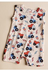 Mila & Rose Mila & Rose- 4th of July Tractor Shorty One Piece