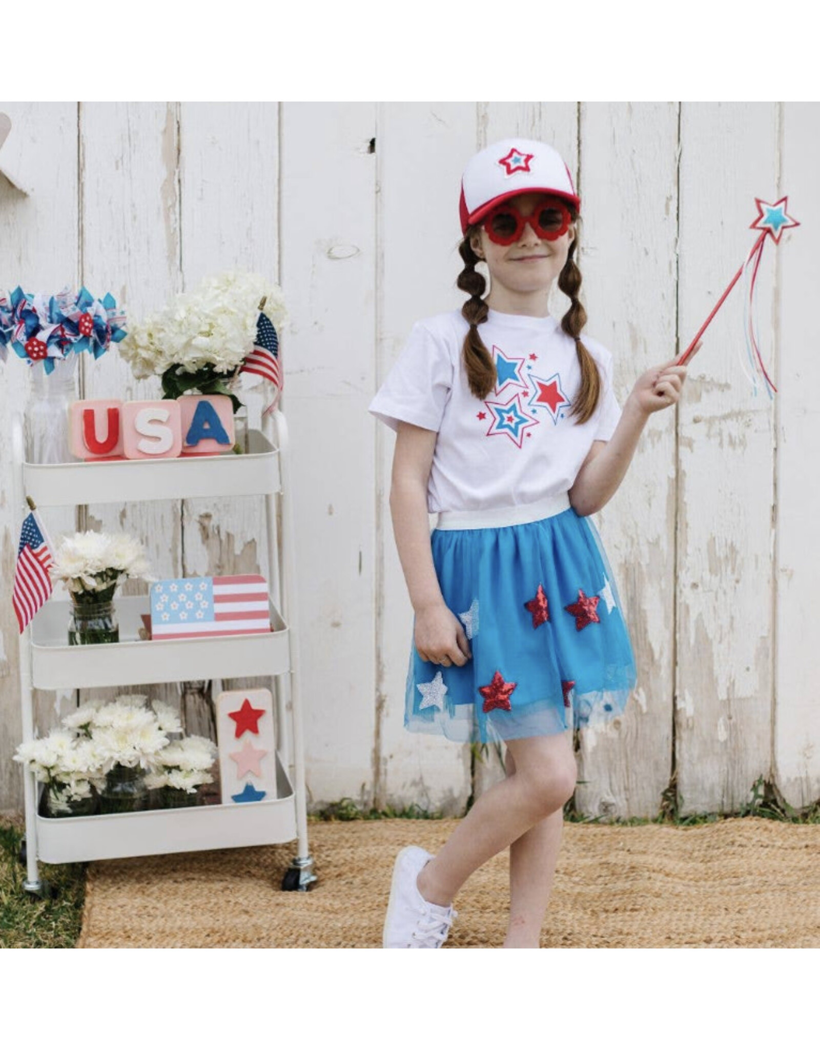 Sweet Wink- Patriotic Star S/S Shirt