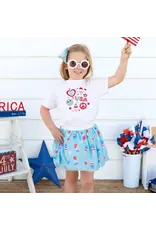 Sweet Wink- 4th of July Doodle S/S White TShirt