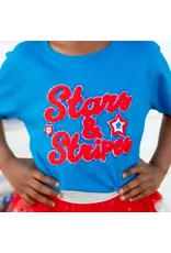 Sweet Wink- Stars & Stripes Patch S/S Blue Shirt