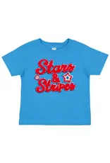 Sweet Wink- Stars & Stripes Patch S/S Blue Shirt