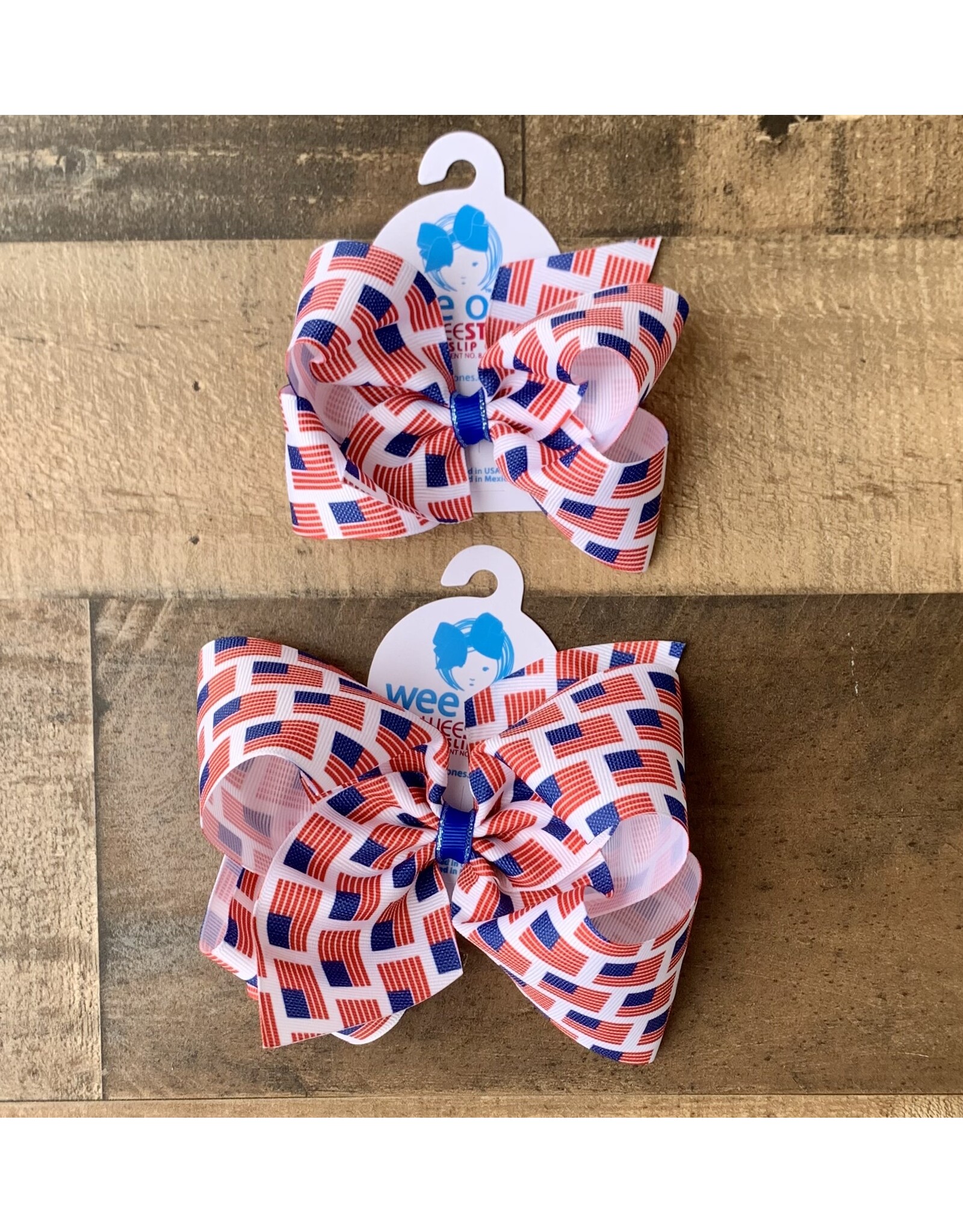 Wee Ones - Patriotic Flag Bow -