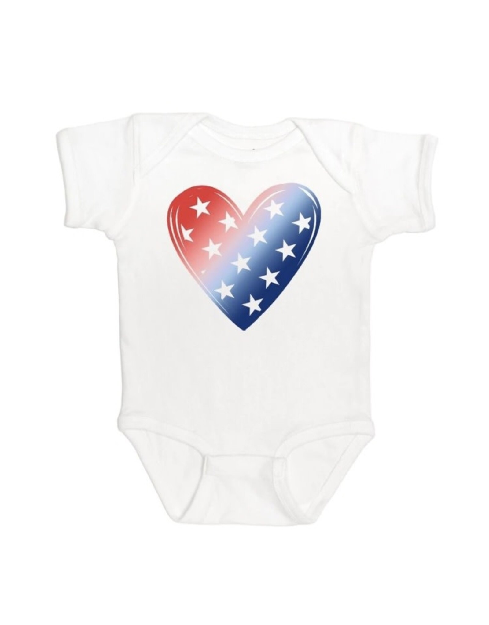 Sweet Wink - Patriotic Heart S/S Bodysuit