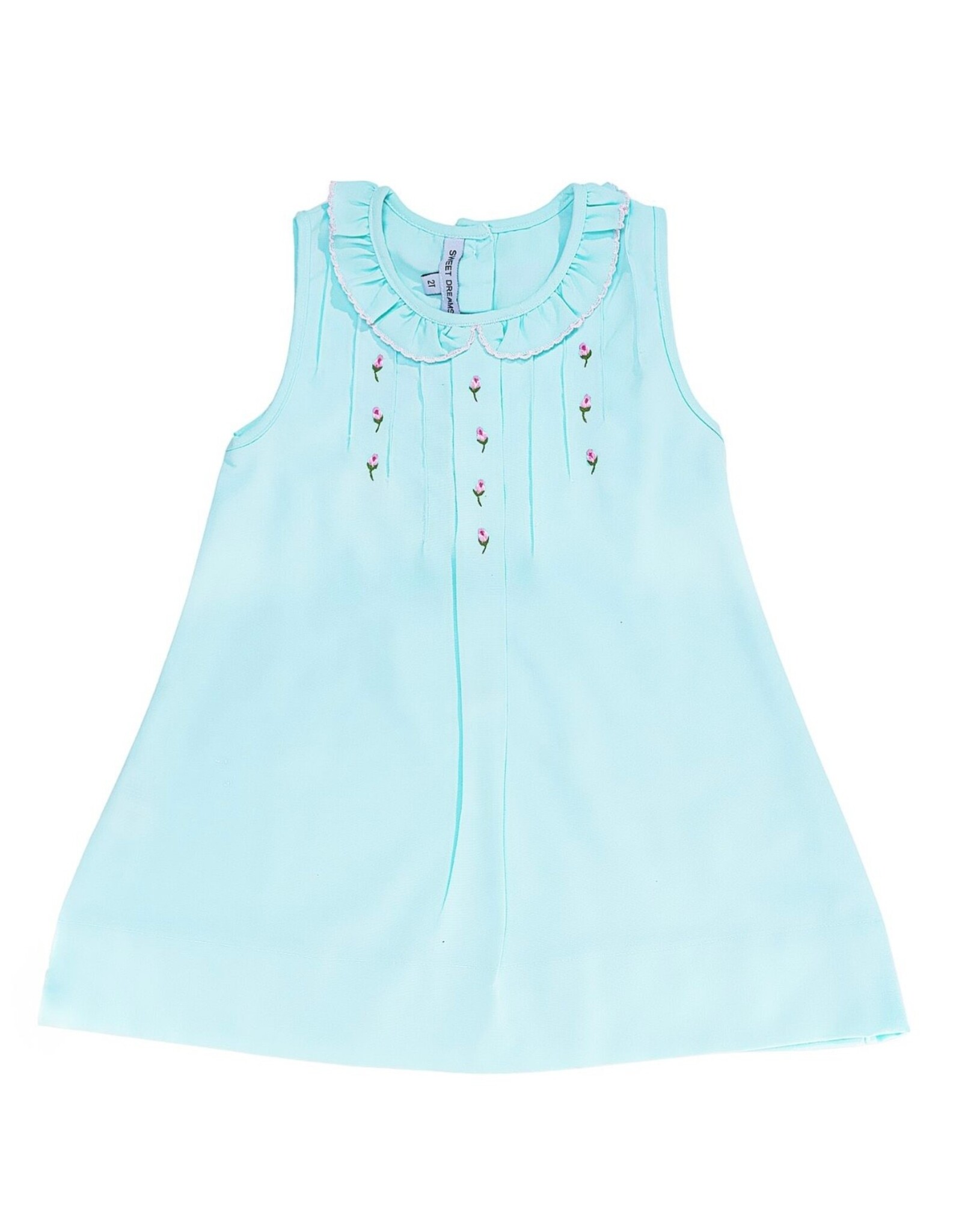 Sweet Dreams- Rosebud Emb Mint Dress