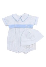 Sweet Dreams- White Pleated w/Blue Belt Set