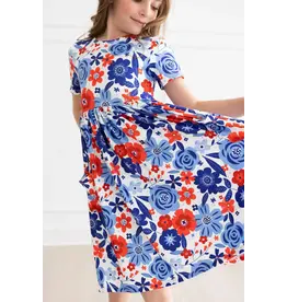 Mila & Rose Mila & Rose- Happy 4th Floral Pocket Twirl Dress