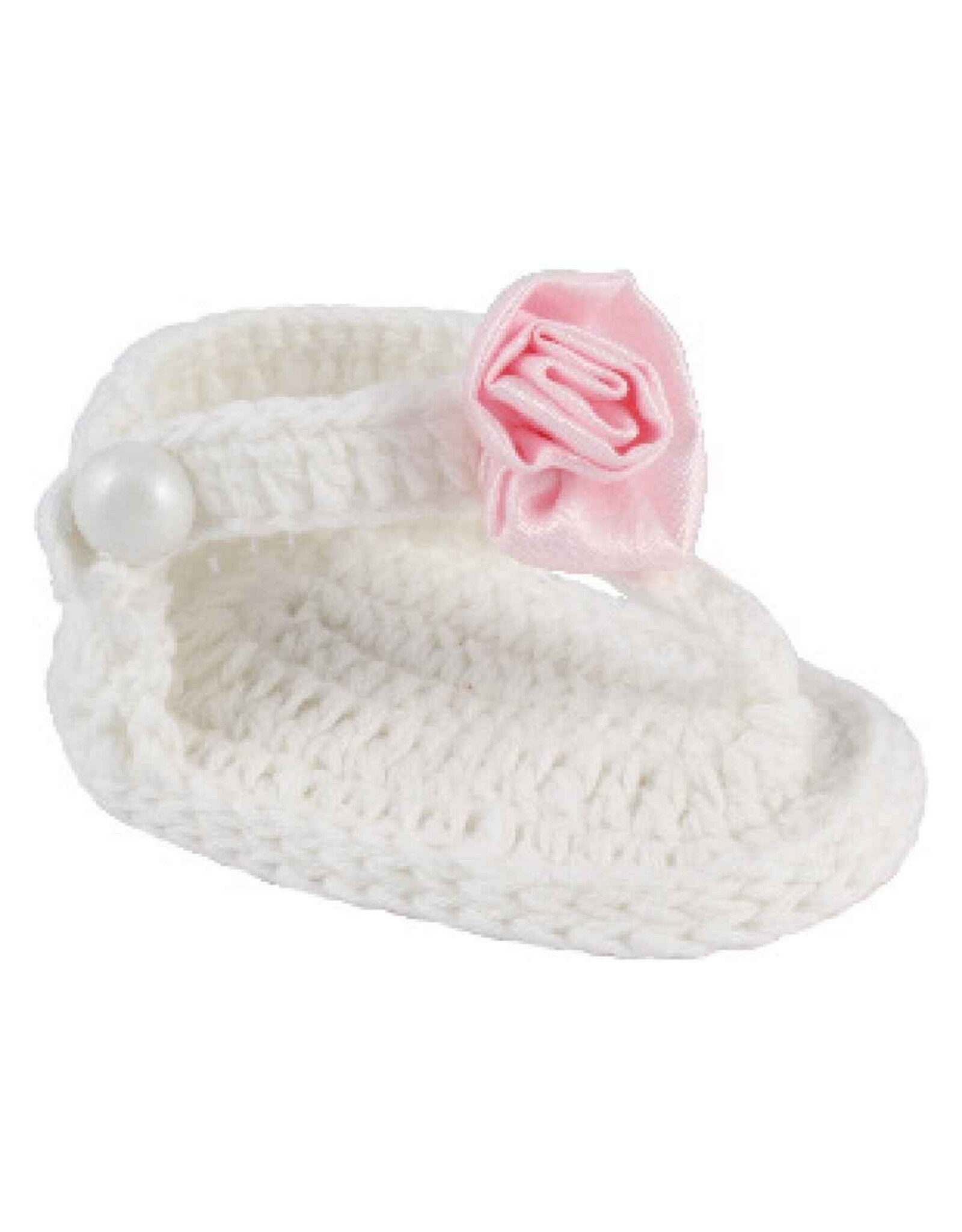 Baby Deer - Natalie White Crochet Sandals: Newborn