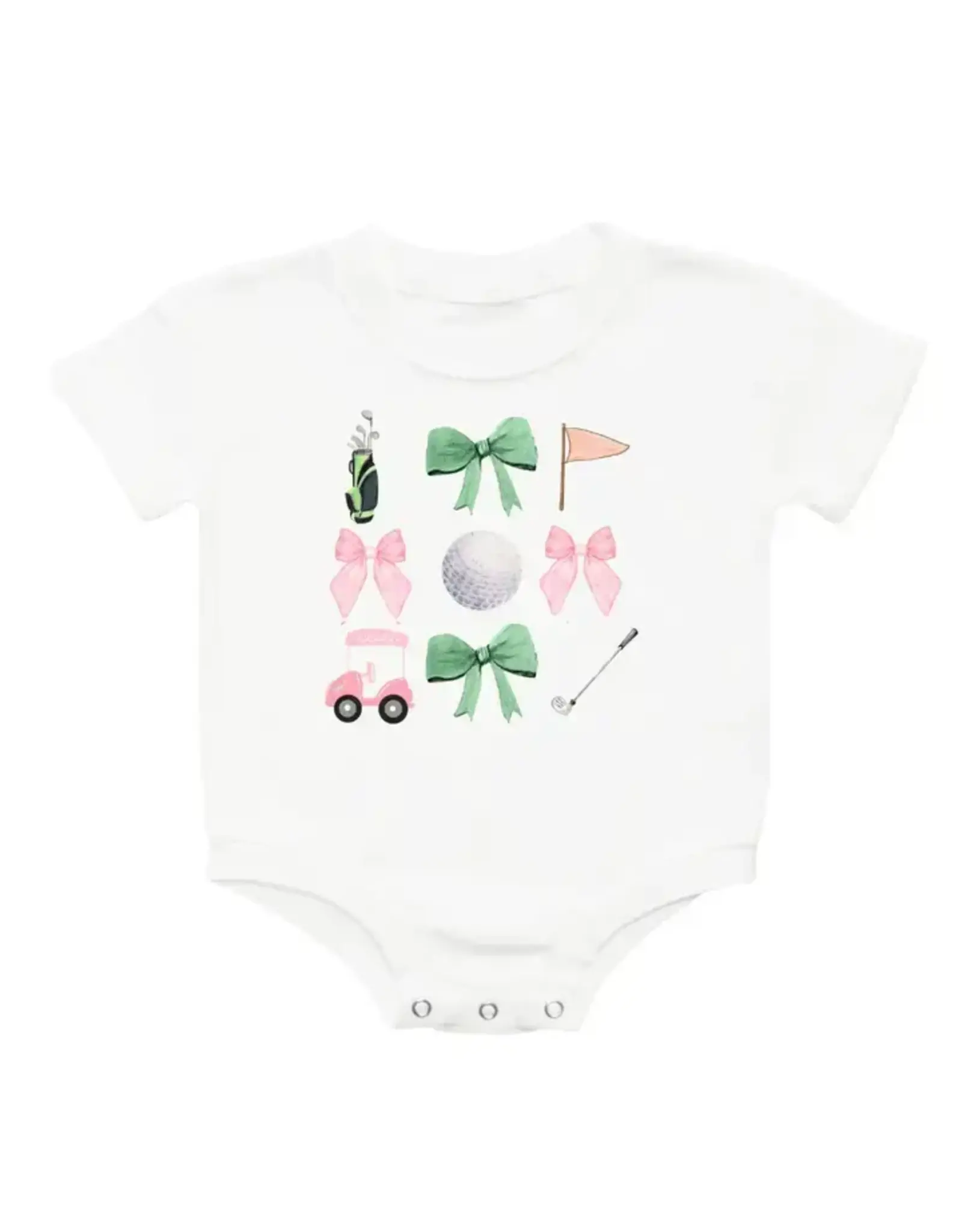 Sweet Wink- Coquette Golf S/S Romper White