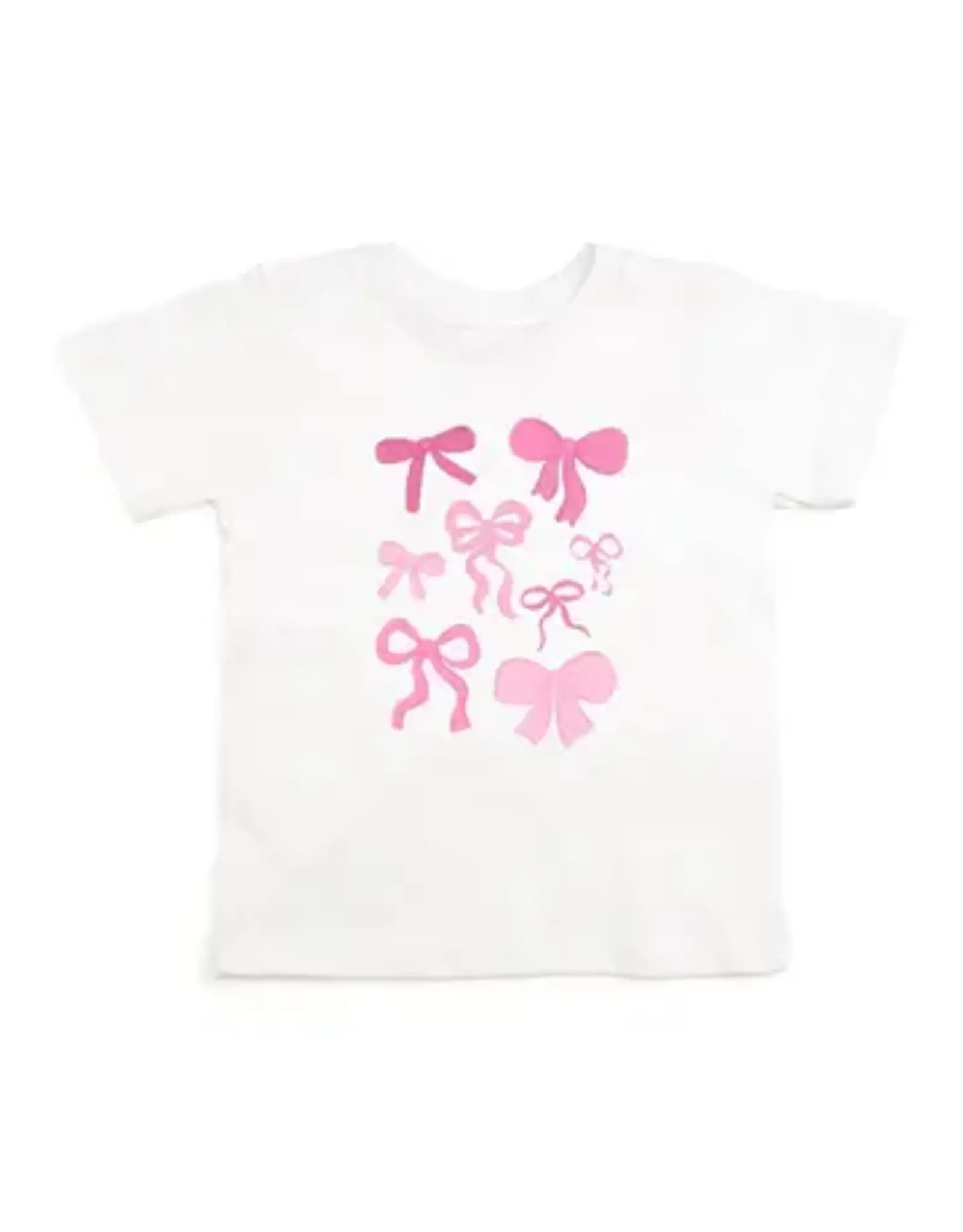 Sweet Wink- Coquette Bow Doodle S/S Shirt - White