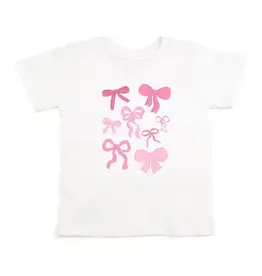 Sweet Wink- Coquette Bow Doodle S/S Shirt - White