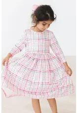 Mila & Rose Mila & Rose- Pink Plaid Pocket Twirl Dress