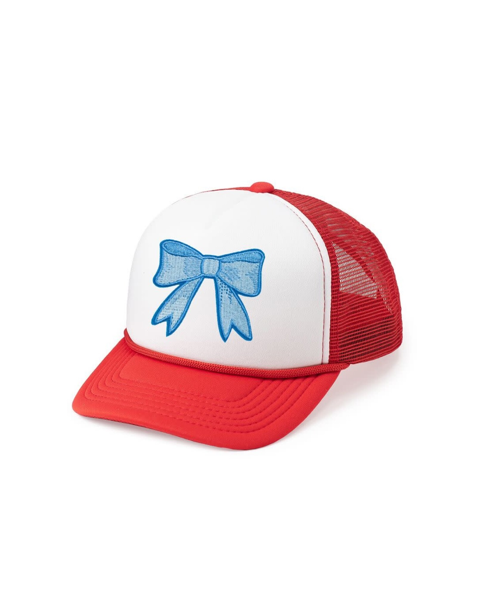 Sweet Wink- Patriotic Bow Patch Trucker Hat - Red/White