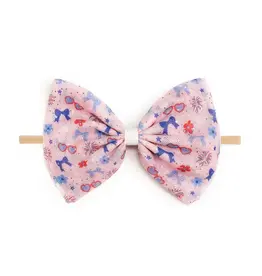Sweet Wink- Red, White & Cute Tulle Bow Soft Headband