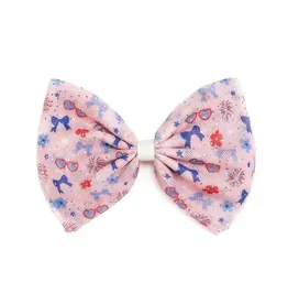 Sweet Wink- Red, White & Cute Tulle Bow Clip