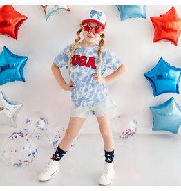 Sweet Wink- USA Patch S/S Shirt Sky Tie Dye