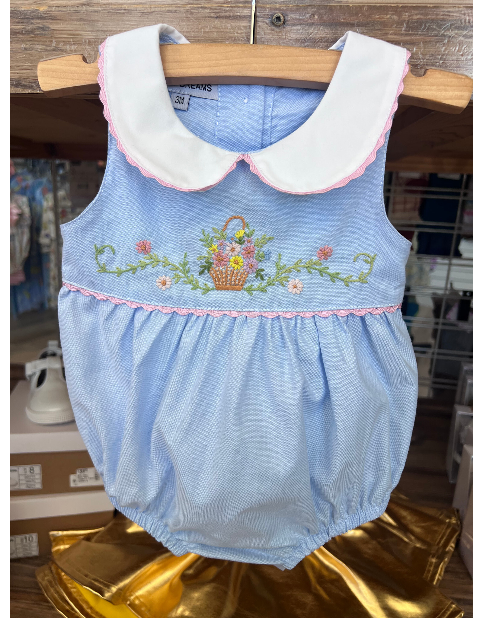 Sweet Dreams- Chambray Flowerbasket Bubble