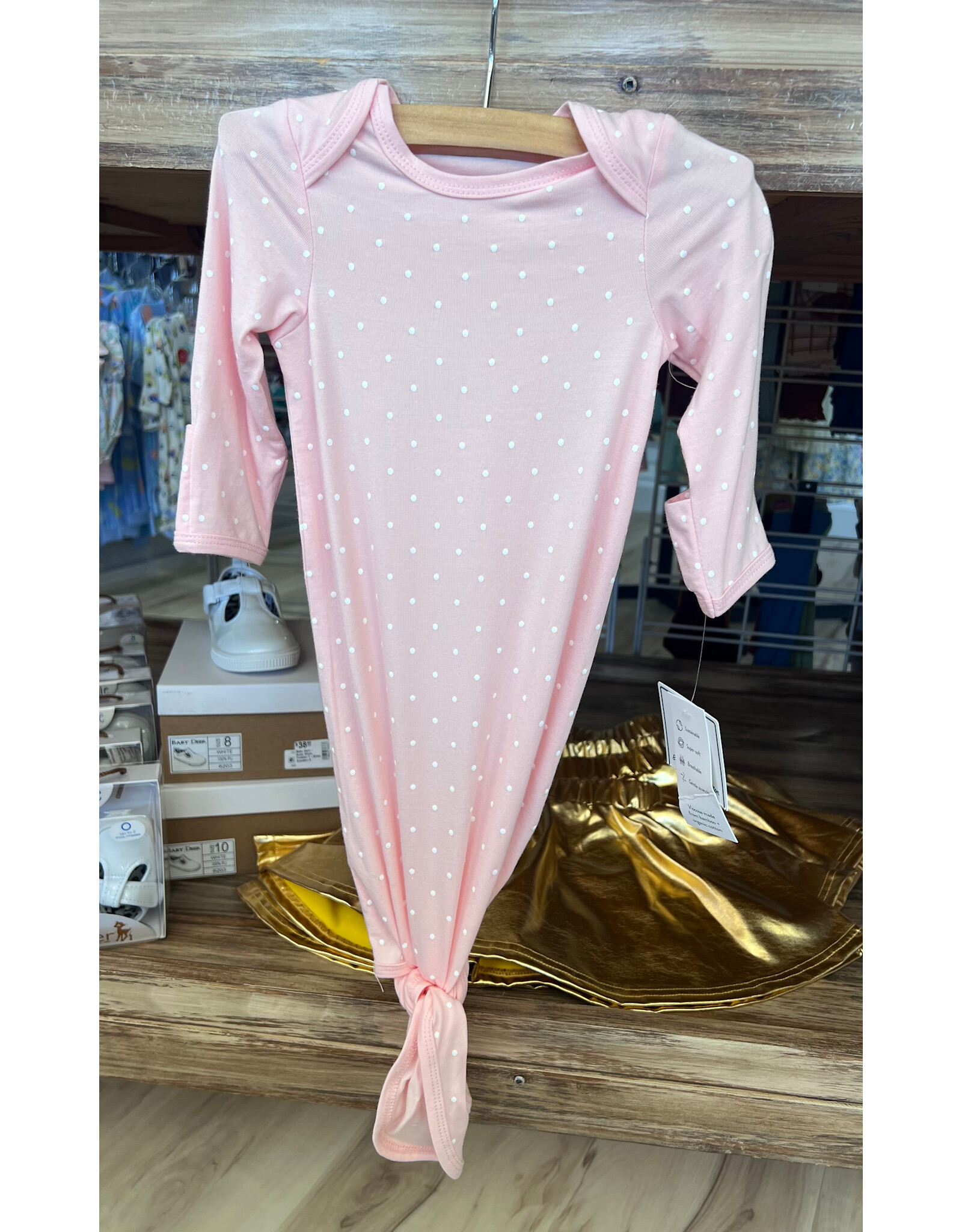 Little Me Little Me - 0/3M Rose Star Knot Gown